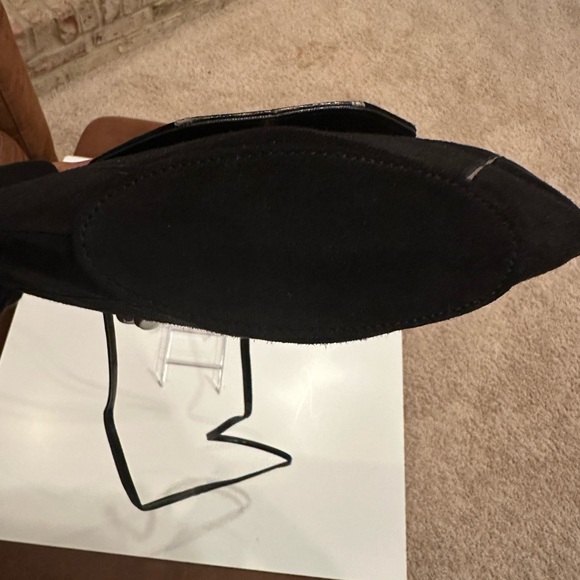 Vintage Black Suede Geometric Women's Bag - Picture 3 of 4